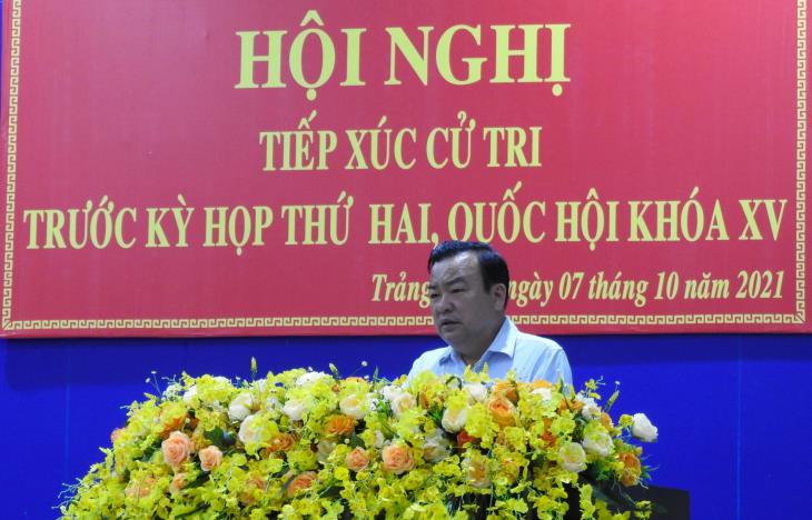 Tiếp xúc cử tri trước kỳ họp thứ hai, Quốc hội khóa XV tại thị xã Trảng Bàng