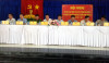 Đồng chí Võ Văn Dũng - Bí thư Thị ủy Trảng Bàng (thứ ba, từ phải qua) cùng các đại biểu tiếp xúc cử tri phường An Hòa