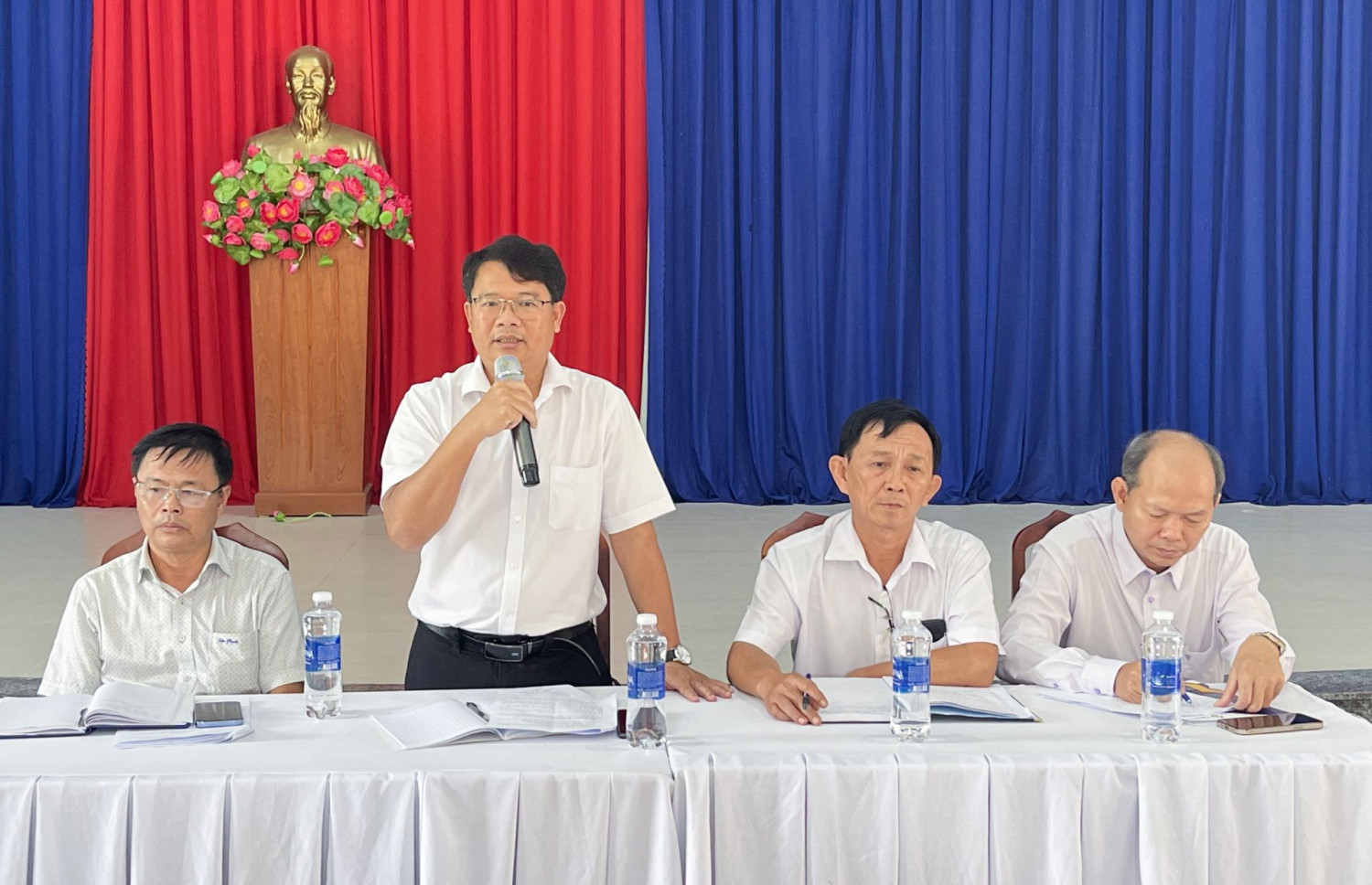 Ông Trần Minh Tâm - Phó Chủ tịch UBND Thị xã Trảng Bàng phát biểu tại hội nghị.