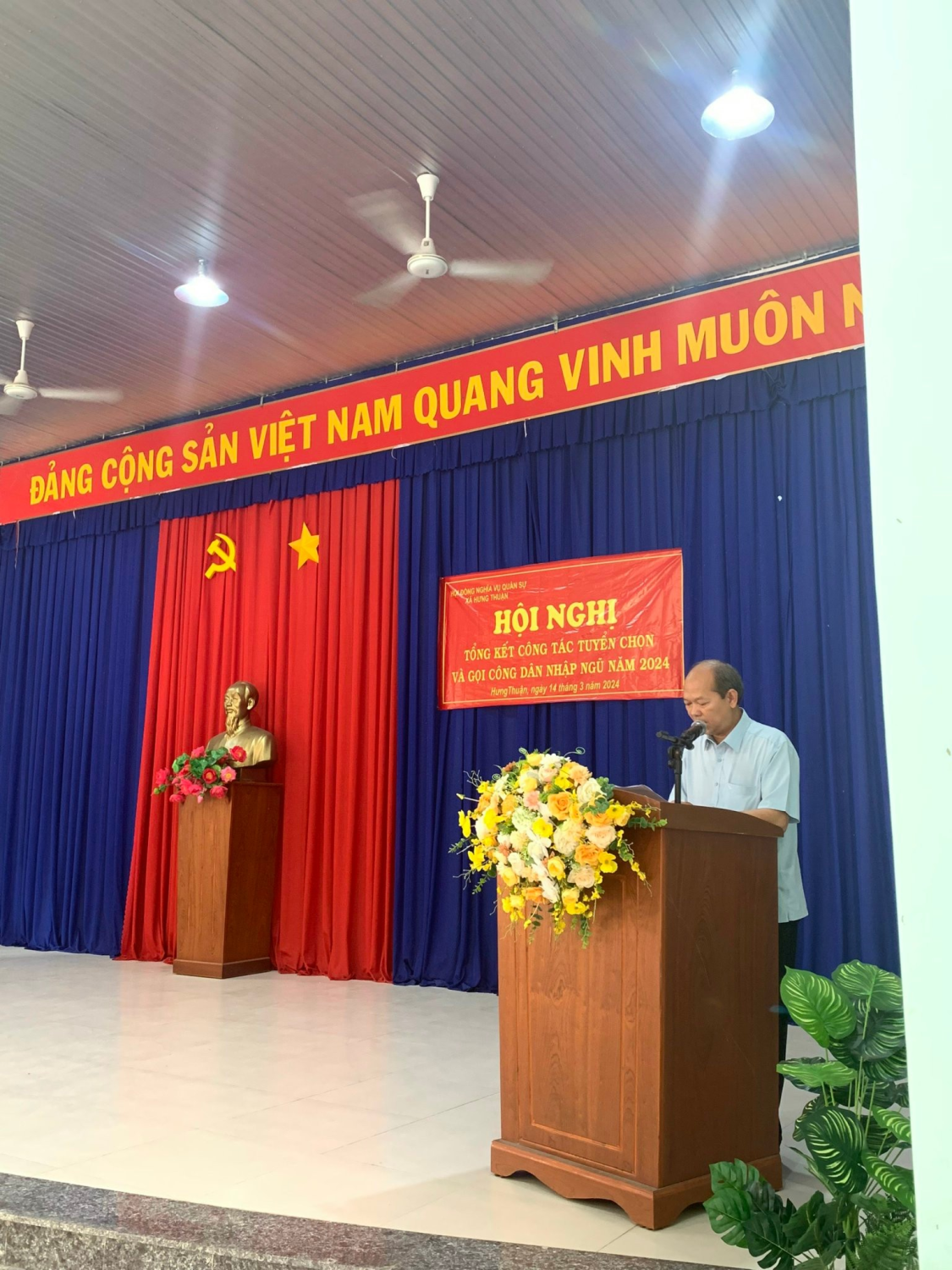 Xã Hưng Thuận: Hội đồng nghĩa vụ quân sự xã Hưng Thuận tổ chức tổng kết công tác tuyển chọn gọi công dân nhập ngũ năm 2024