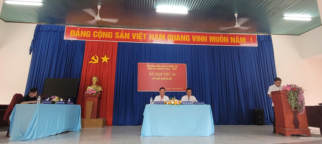 Xã Phước Chỉ: HĐND xã khóa XII, nhiệm kỳ 2021 - 2026 tổ chức kỳ họp thứ 11 (kỳ họp chuyên đề)